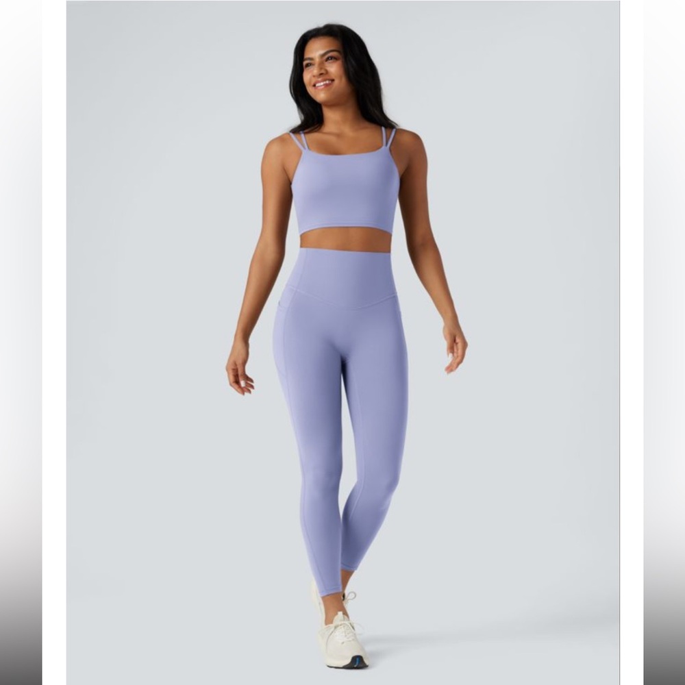 HALARA Ultra Sculpt High Waisted Leggings & Twist Backless Top Set Size XS EUC